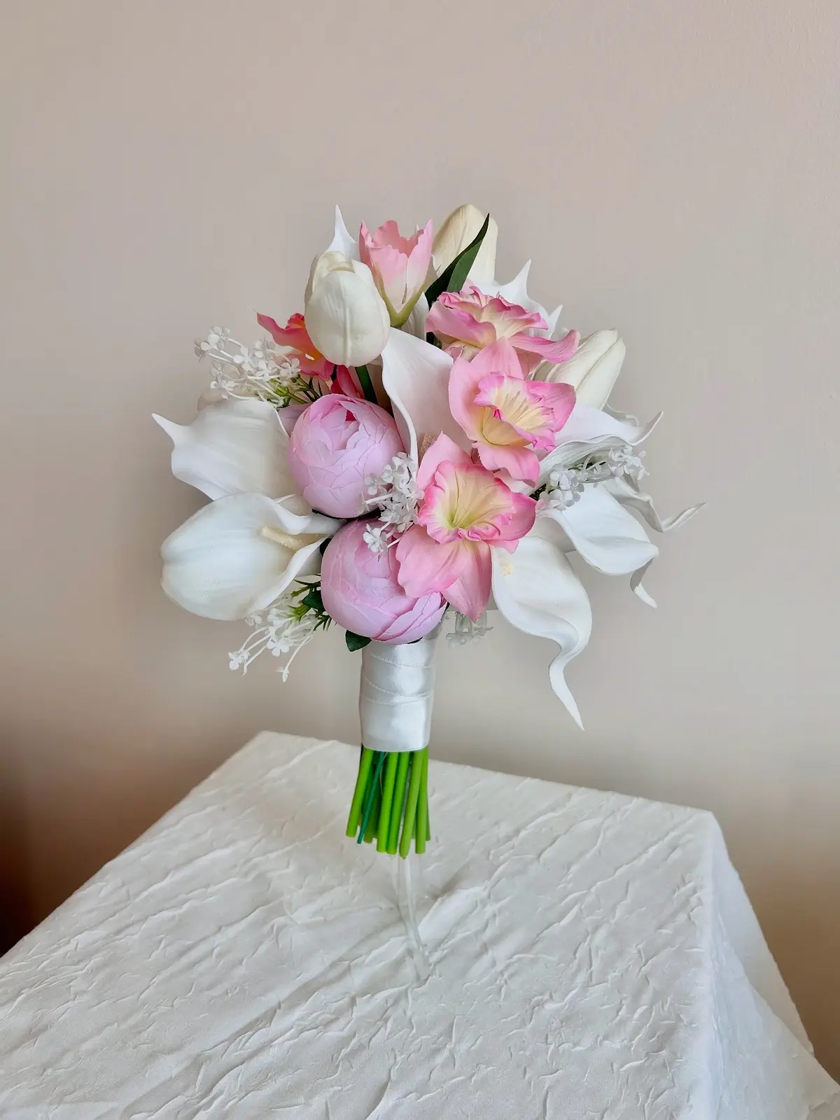 Pembe Nergis Gala Gelin Buketi