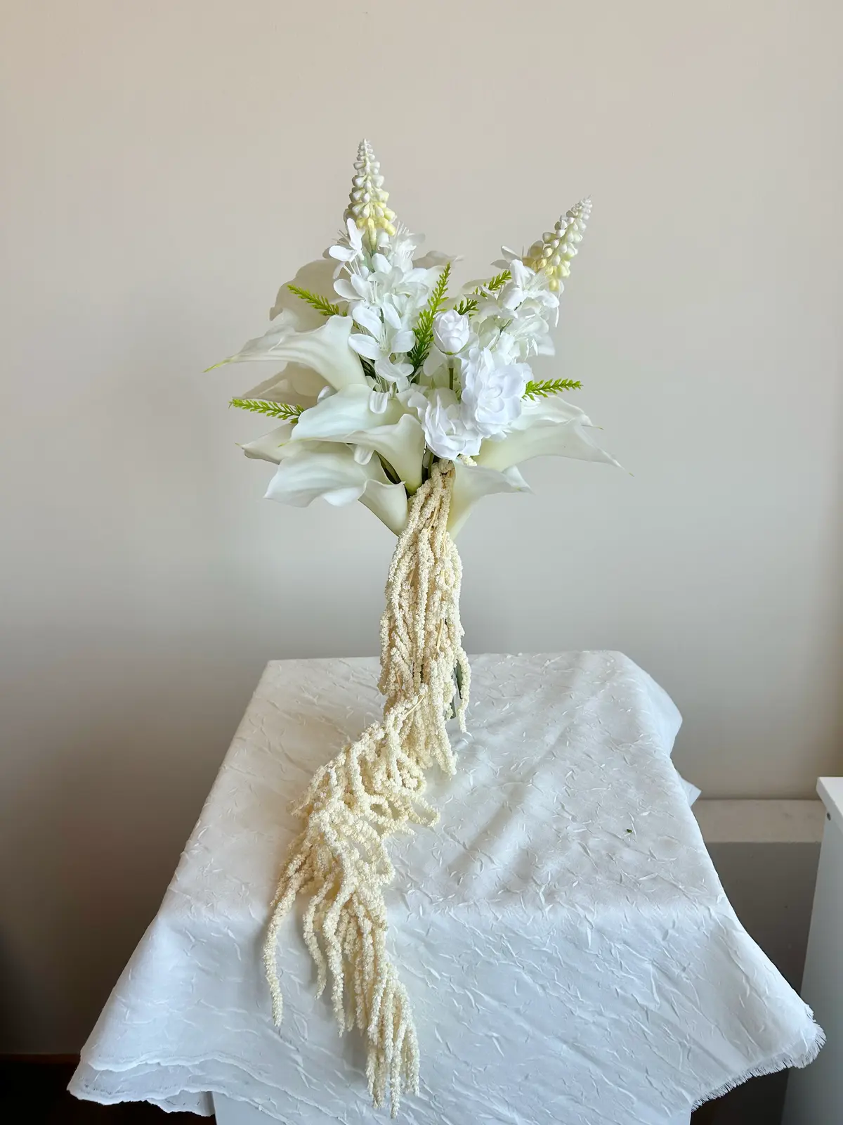 Premium Gala-Şoklanmış Amaranthus Gelin Buketi - Görsel 4